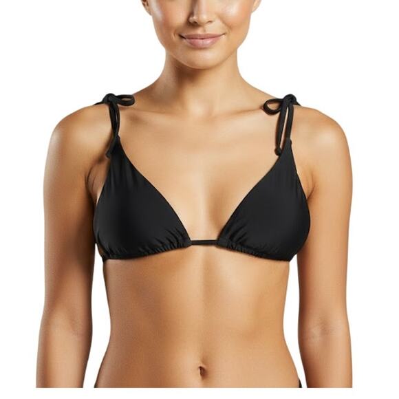 Gymshark Triangle Black Bikini Top Women Size Medium NWT - Picture 1 of 7